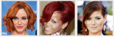 Celebrity red hair colors